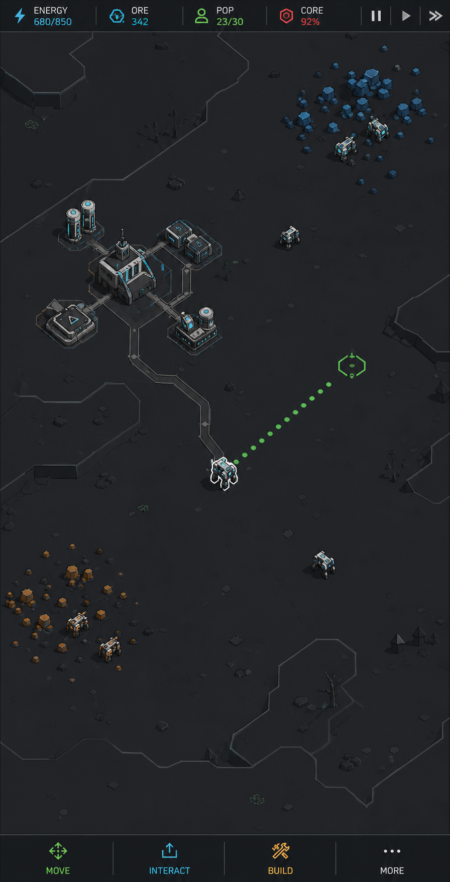Lean edge rail command interface